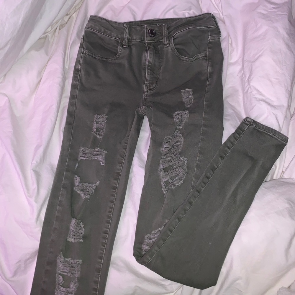 American skinny ripped jeans
